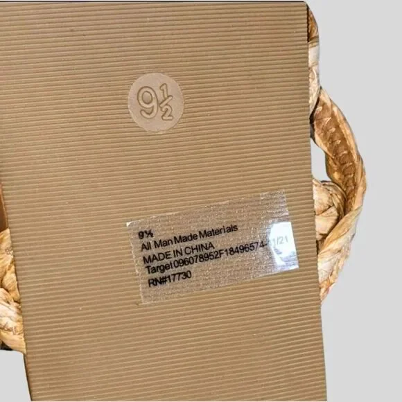 Universal Thread Raffia Rope Sandals Women’s 9.5 Tan Lace-Up Boho Summer Shoes - Picture 10 of 10